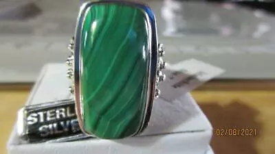 Sterling Silver Super Malachite Ring • $59.90