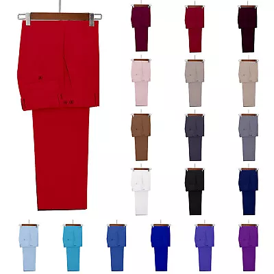 Business Mens Pants Trousers Formal Groom Tuxedo Party Prom Regualr Big Tall Fit • $34.75