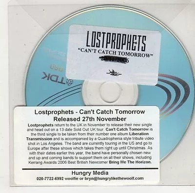 (GU586) Lost Prophets Can't Catch Tomorrow - DJ CD • £2.99