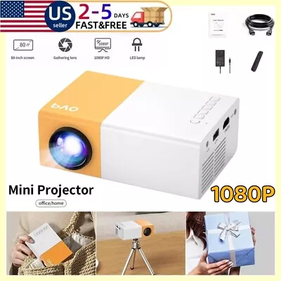 Mini Portable Projector 1080P LED Pico Video Projector For Home Theater Movie US • $23.99