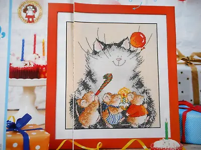 Margaret Sherry Party Cat & Mice. Cross Stitch Chart. Selling For Charity 🎁 • £1.99