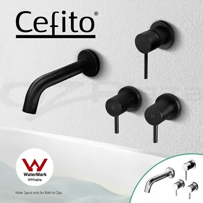 Cefito Bathroom Tap Wall Bath Spout Water Bathtub Shower Mixer Taps Brass DIY • $29.95