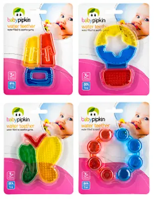 Baby Teether Teething Ring Water Filled BPA Free Soothe Sore Gums Boys Girls 3m+ • £3.25