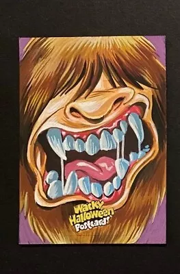 2023 Topps HALLOWEEN WACKY PACKAGES Sketch Card BIT-O-HAIRY Simone Arena BIGFOOT • $125