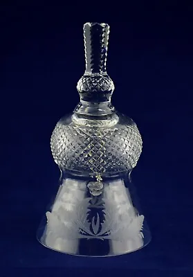 £29.50 • Buy Edinburgh Crystal “THISTLE  Bell - 14.5cms (5-5/8 ) Tall - Signed 1st