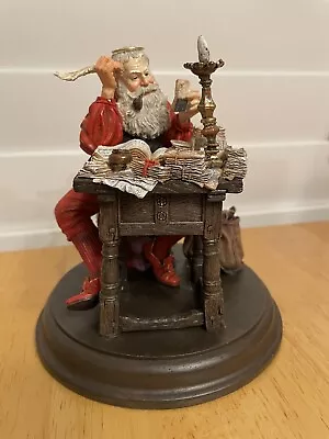 The Saturday Evening Post Norman Rockwell Cover  Santa At His Desk  Figurine • $38