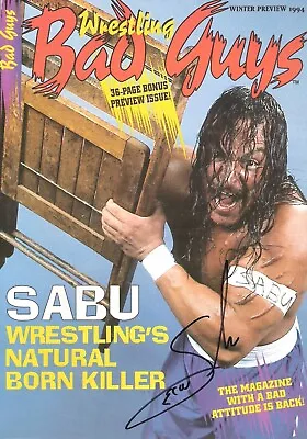 AM302  Sabu  Signed Vintage Wrestling Magazine  /COA • $50