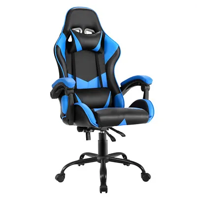 $159.90 • Buy Gaming Chair W/Footrest Executive Office Computer Racer Recliner Seat PU Leather