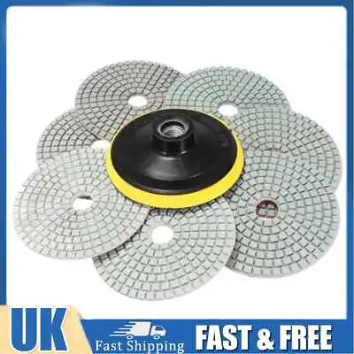 £11.89 • Buy Wet Diamond Polishing Pads Kit Grinding Discs Set For Granite Stone Concrete
