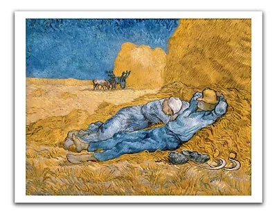 Vincent Van Gogh THE SIESTA 1890 Famous Painting Poster Print Digitally Enhanced • $11.95