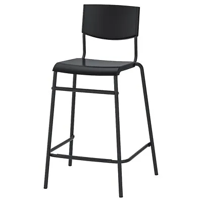 NEW IKEA STIG High Bar Stool Kitchen Organizer With Backrest Stackable  63cm • £31.28