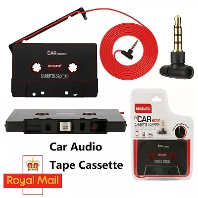 3.5mm Car Tape To AUX Audio Adapter Cassette Stereo For Universal Converter • £5.99
