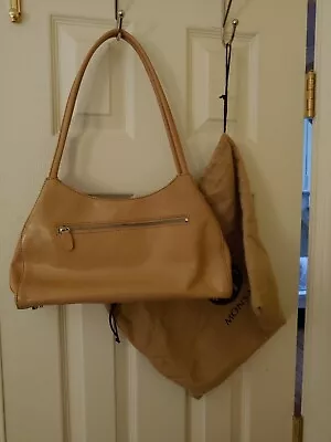 Women Monsac Camel Leather Shoulder Hand Bag Purse • $39.99