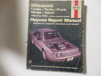 Repair Manual Haynes 68020 Mitsubishi CordiaTredia PrecisMirage Galant 1983-1993 • $10.75