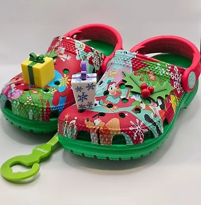 Disney Christmas Clogs Crocs 2023 Sizes C8 & C12 • $34.95