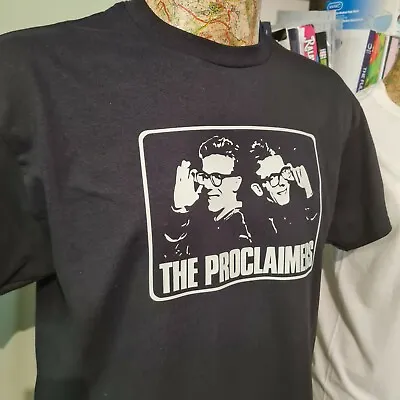 The Proclaimers T-Shirt Mens Unisex 80s Tee Shirt Black Banksy Cartoon Style • £13.99