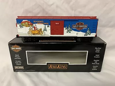 ✅mth Railking Harley Davidson Motorcycle Christmas Box Car 30-74599! O Gauge • $99.99