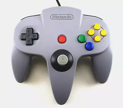 AUTHENTIC Nintendo 64 N64 Gray Controller Clean - New GameCube Style Joysticks! • $27.95