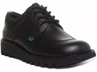 Kickers Kick Lo Flex 4 Eye Lace Up Mens Shoes In Black Size US 7 - 13 • $122.19