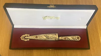 Antique Alpaca Gaucho Knife Dagger Ju Ca Tandil Ornate With Lether Case • $424.46