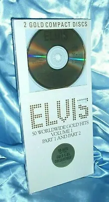 ELVIS 50 WorldWide GOLD Hits Vol 1 & 2 /1st Iss. Longbox 2 GOLD CD Set 1988 NEW! • $237.29