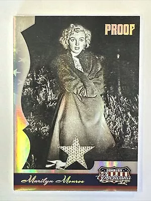 Marilyn Monroe Worn Relic Swatch Memorailia Proof Card 18/25 Americana 2008 • $159