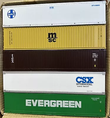 K-LINE Santa Fe CSX EVERGREEN Intermodal 40’ CONTAINER O-SCALE (LOT-5 Lionel MTH • $100