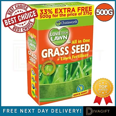 500g Grass Seeds Lawn Seeds Hard Wearing Premium Fast Growing Defra Certified • £5.95