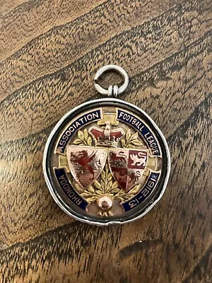 Silver & Gold Enamel Football League Association Medal- Rhondda 1912-1913 • £99.99