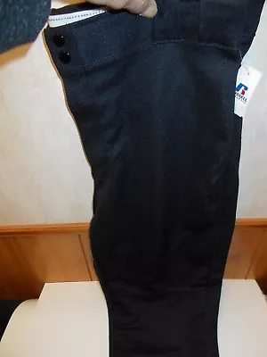Russell Athletic Solid Black Adult Baseball Pants. Choose X-Lg Or XX-Lg  502/03 • $14.99