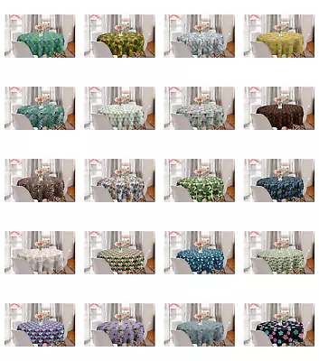 $28.99 • Buy Ambesonne Tropical Jungle Round Tablecloth Table Cover For Dining Room Kitchen