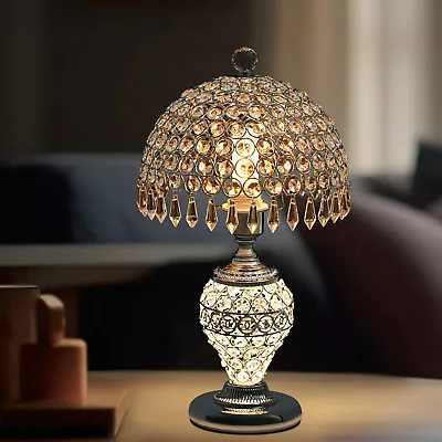 Modern Crystal Table Lamp Luxury Decorative Crystal Table Lamp With E27 Bulb • $57