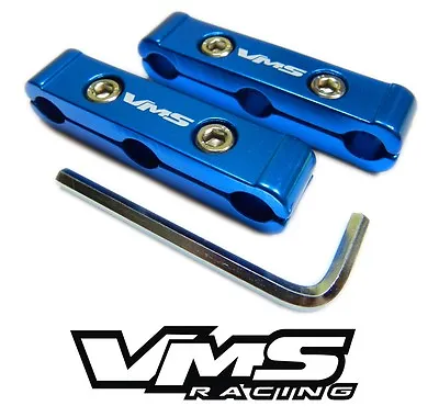 2pc Vms Racing 3 Hole V6 V12 Spark Plug Wire Dividers Separators - Blue • $11.99