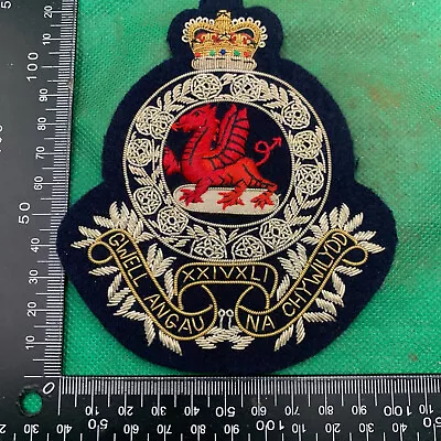 British Army Bullion Embroidered Blazer Badge - Welsh Royal Regiment • £9.99