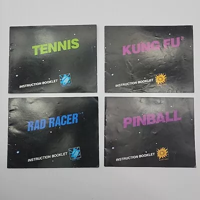 Rad Racer Tennis Kung-fu Pin-Ball Black Box  NES Nintendo Manual Lot  • $29.99