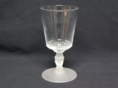 EAPG Duncan Three Faces Water Goblet Glass Vintage 6.5  • $12.95
