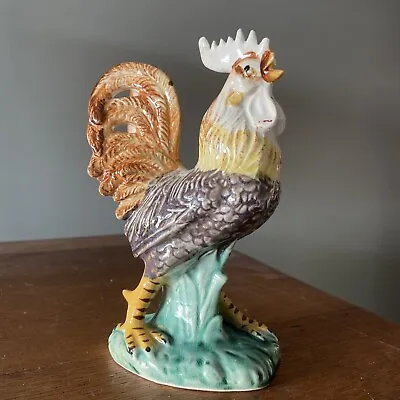 Rooster/Chicken Pottery Ceramic Figurine Vintage CAPODIMONTE ITALY - Primitive • $42.99