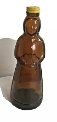 Vintage Amber Bottle Mrs. Butterworth's Glass Collectible 10   With Cap 1972 • $15