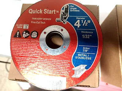 50 Pack 4-1/2  X 1/32  Cut-off Wheel 4.5 Cutting Discs Stainless Steel & Metal • $22.98