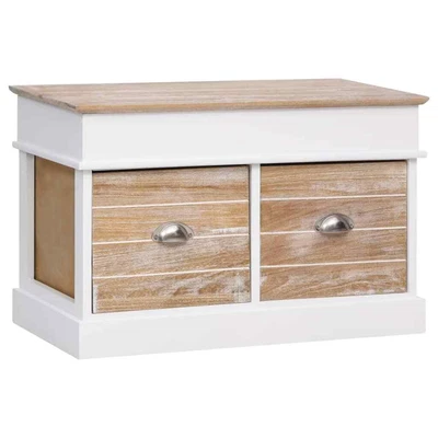 £167.35 • Buy VidaXL Cabinet Hall Bench 70x35x45 Cm Paulownia Wood
