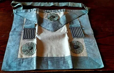 Antique Masonic Freemason Leather Apron 1922  With  The Work  Book And Pin • $25