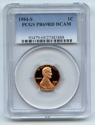 1984 S 1C Lincoln Cent Proof PCGS PR69DCAM • $0.96