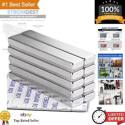 Powerful Neodymium Bar Magnets Rare-Earth Metal Neodymium Magnet N52 Incre... • $26.99