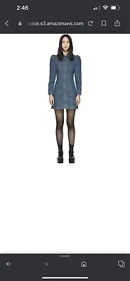 $180 • Buy New Alexachung Blue Denim Rocky Dress Uk 6