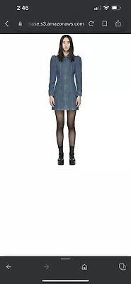 $180 • Buy New Alexachung Blue Denim Rocky Dress Uk 6