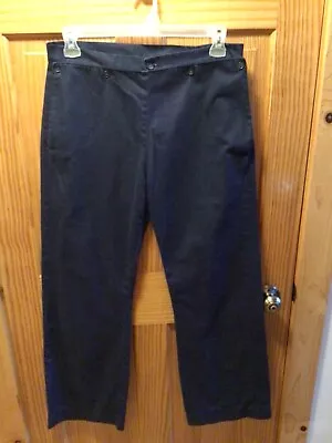 Amish Mennonite Hand Made Blue Denim 5-Button Pants W34 EUC Plain Clothing Ohio • $14.99