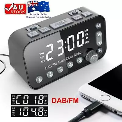 $35.99 • Buy Digital Alarm Clock Generic DAB & FM Alarm Clock Radio Bedside Sleep Dual Timer