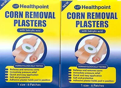  Corn Pad PLASTER Medicated Plasters Removal Foot UK Dispatch 1 2 BOX 6 In Pack • £3.99