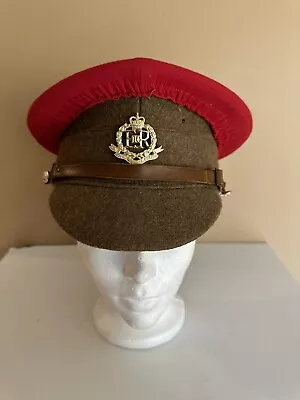 Vintage British Army  Royl Military Police Peak Cap - 7 1/4  OD (12) • $39.95