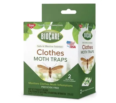 BioCare Clothes Moth Sticky Traps With Pheromone Lures Nontoxic Pesticide Free! • $14.24